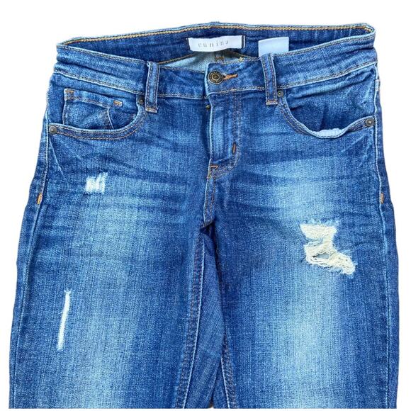 Eunina Ava Low Rise Zipper Skinny Ankle Stretch Blue Jeans Women’s Size 25 - Picture 3 of 9